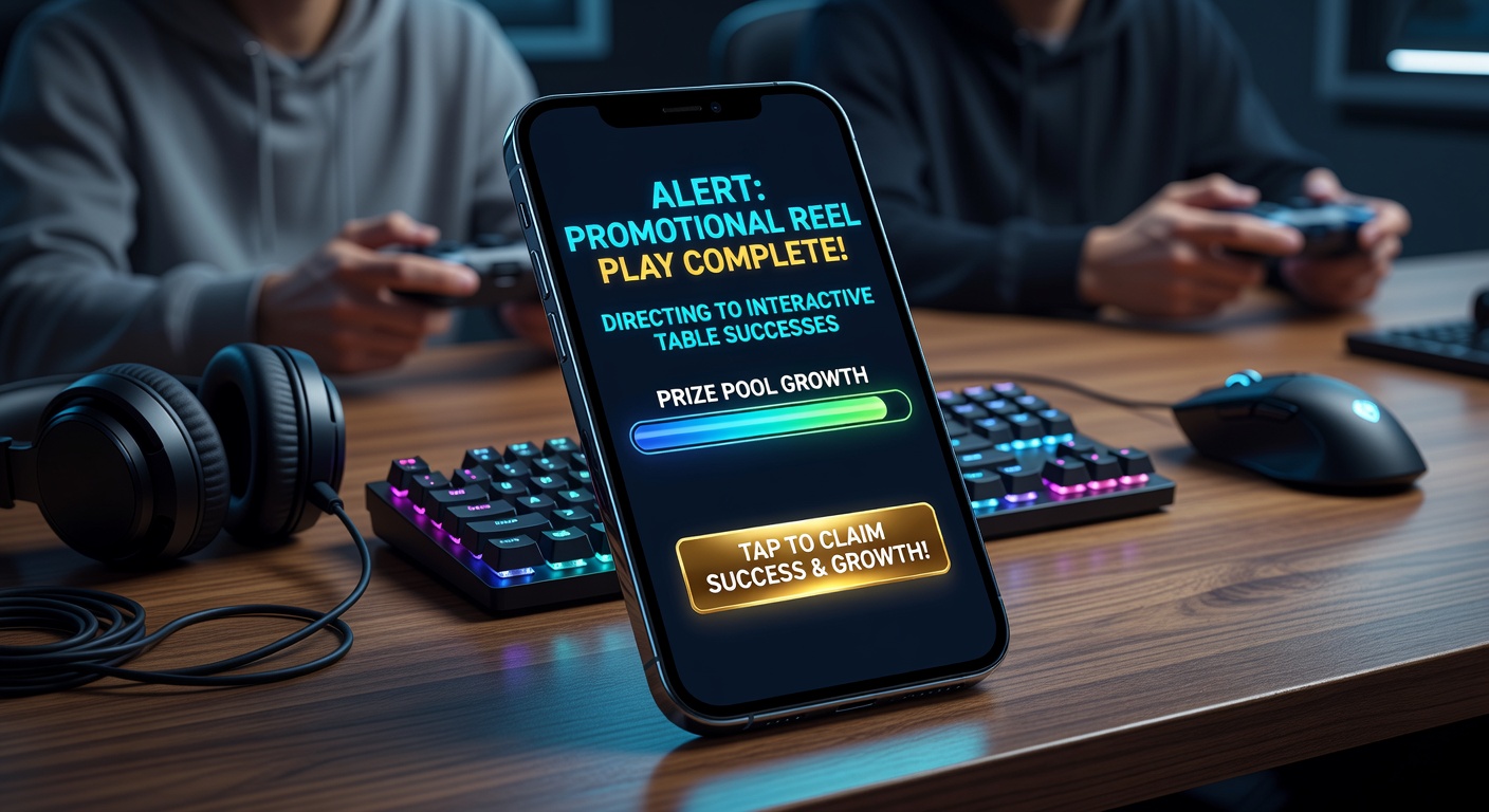 Smartphone screen displaying casino alerts transitioning from slot promotions to live table games